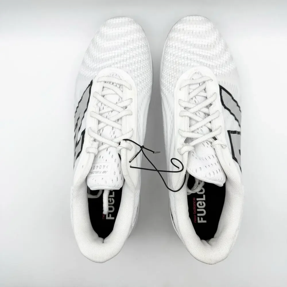 New Balance Mens FuelCell 4040v7 Baseball Cleats Size 14 White Black Metal NWOB